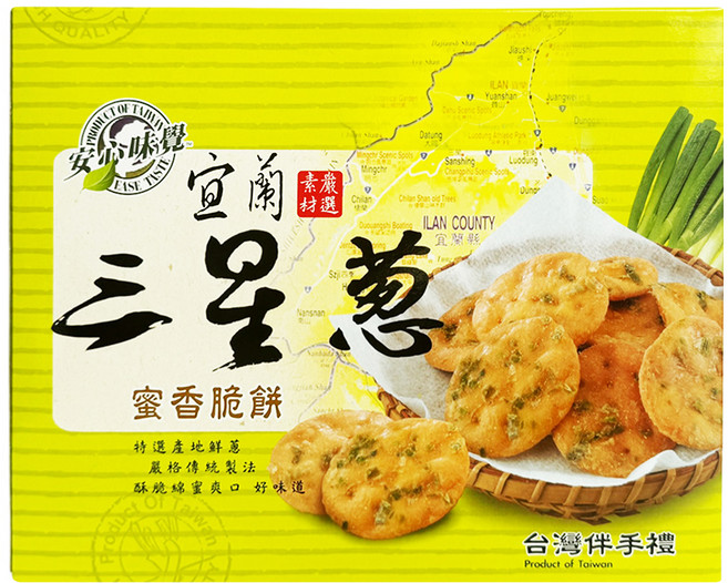 安心味覺 宜蘭三星蔥脆餅, 1個, 300g