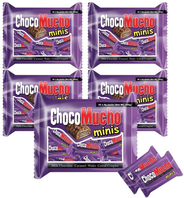 ChocoMucho 迷你巧克力棒 20入, 5個, 160g