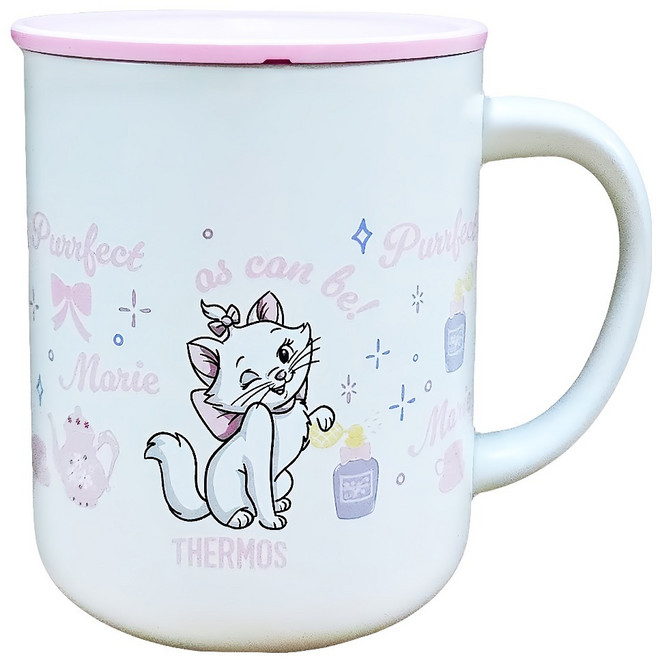 THERMOS 膳魔師 瑪麗貓系列 真空保溫馬克杯 JDG-450MR-WH 450ml, 白色, 1個