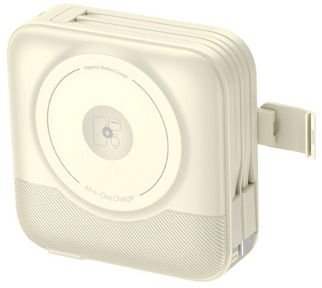 amuok 艾默克 全功能無線充行動電源 10000mAh, AKPW007-SB, 奶茶色
