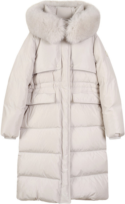 플라스틱아일랜드 여성용 사가퍼 날개 플랩 롱 구스다운 점퍼 PR4TD661