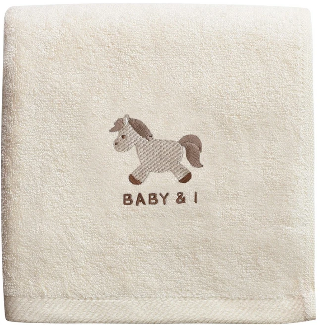 베이비앤아이 유아용 밤부 목욕타올, 포니, 1개 - 쿠팡