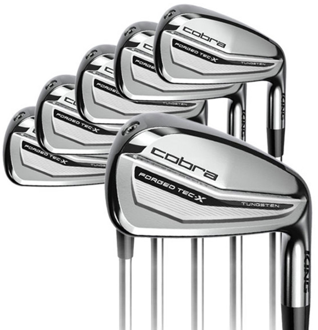 코브라골프 킹 포지드 테크 X 경량스틸 아이언 6종 세트, S, 21도