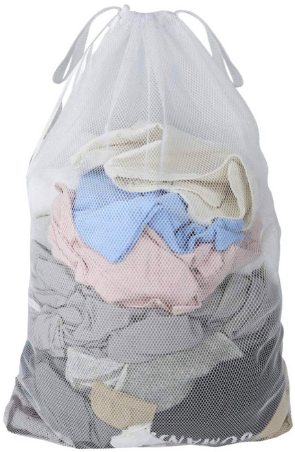 인아트 손잡이 있는 대형 스트링 세탁망 30 x 40 cm, 흰색, 1개