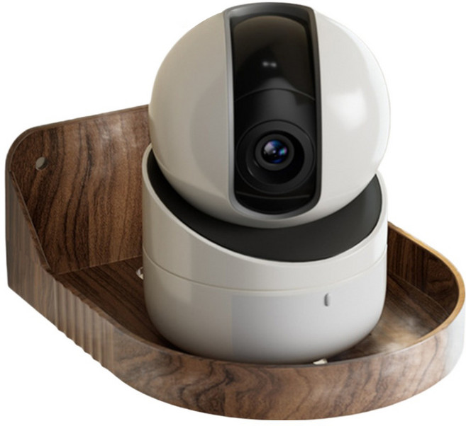 리빙포켓 다용도 무타공 홈캠 거치대, 1개, 원목형