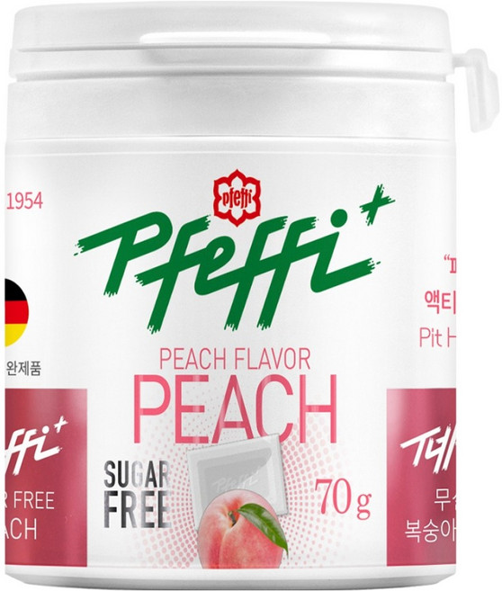 페피 무설탕 민트 캔디 복숭아맛, 70g, 1개