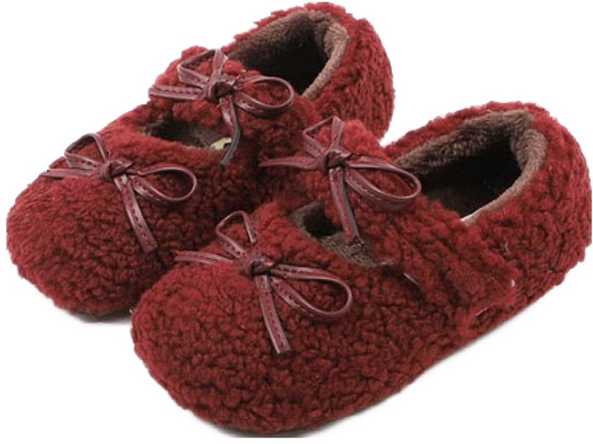루루슈 아동용 리본리 털구두 DW125