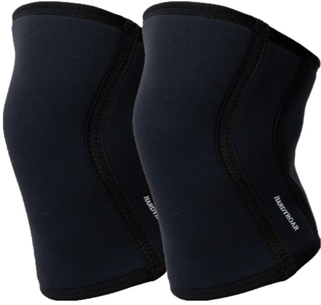 하디로어 프리미엄 네오프렌 무릎 보호대 양쪽 5mm 세트, 블랙, 1세트