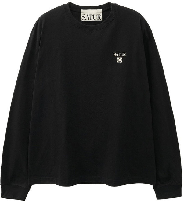 세터 남녀공용 백 타이포그래피 롱 슬리브