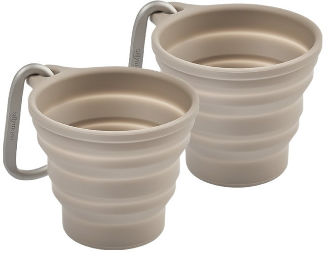 실리만 국내생산 하모니 접이식 휴대컵 2종 세트 150ml 코코아그레이 2세트