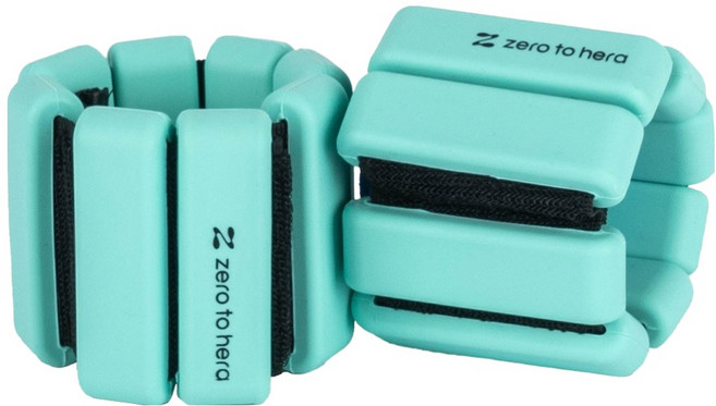 제로투헤라 손목 발목 실리콘 웨이트 뱅글 2p, 프레쉬 민트, 900g