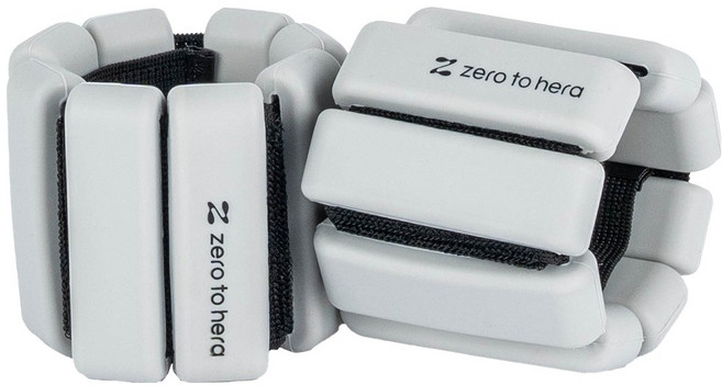 제로투헤라 손목 발목 실리콘 웨이트 뱅글 2p, 실버 미스트, 900g