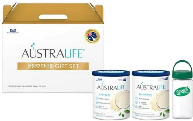 오스트라라이프 산양유 단백질 2p + 텀블러 세트, 360g, 1세트 - 쿠팡