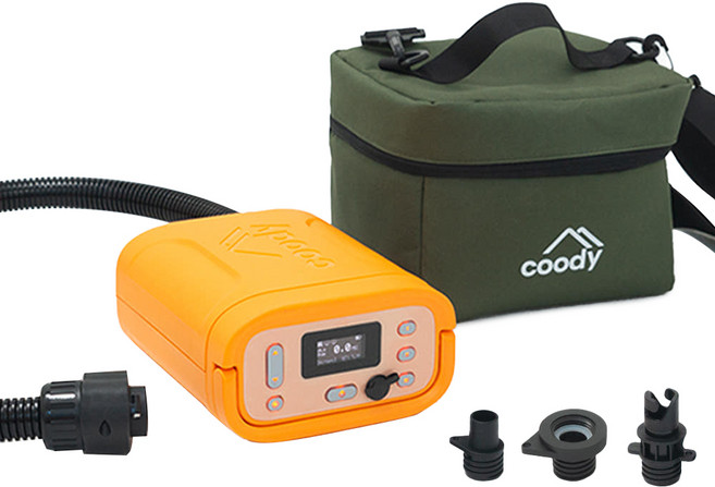 COODY 스마트 에어텐트 무선 전동펌프 CQ-100, 주황색, 1개