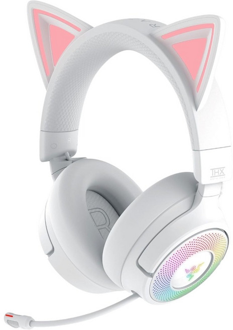 RAZER 雷蛇 Kitty V3 PRO 藍芽頭戴式耳機, RZ04-05170400-R3M1, 白色
