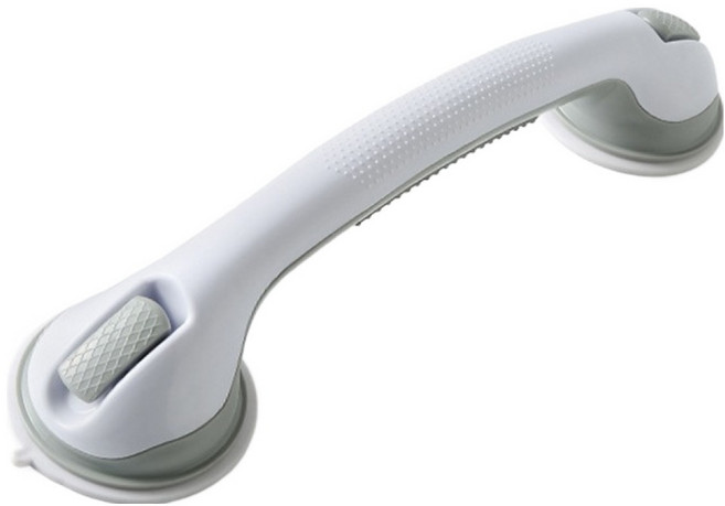 ZIPJOY 居家安全浴室防滑扶手/無障礙扶手/馬桶扶手/廁所安全扶手/衛生間扶手/防滑防摔扶手/浴廁扶手, 1個, 白灰色