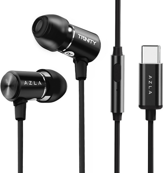 아즈라 트리니티 C타입 DAC탑재 유선 이어폰, TRINITY, 블랙