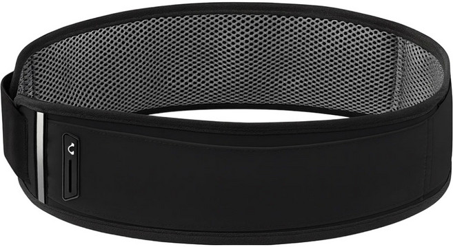 스포홀릭 러닝벨트 플립벨트 런닝가방 고급형, 블랙, 1개