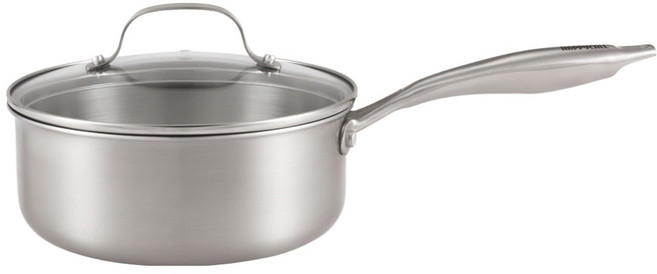 해피콜 인덕션 스테이 통3중 편수 소스팬 + 유리뚜껑 세트, 20cm, 1세트