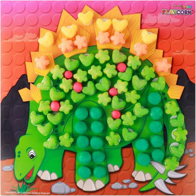 PLAYCORN 4人份拼貼畫製作組, 劍龍, 1套