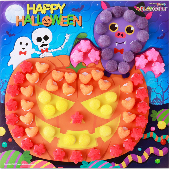 PLAYCORN 拼貼畫製作 4人份, 萬聖節, 1套