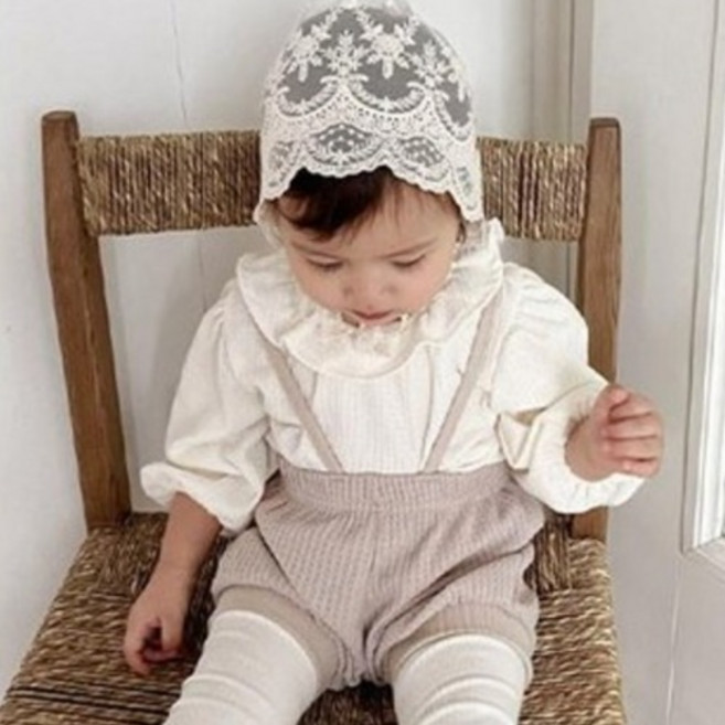 Bebenine 嬰幼兒巧克力可頌鬆餅吊帶褲