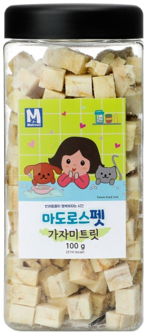 마도로스펫 반려동물 트릿 간식, 가자미, 100g, 1개