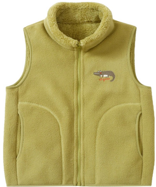 Starbean 兒童動物厚刷毛拉鍊背心外套