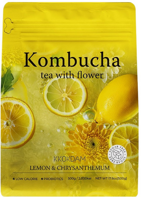 꽃을담다 100잔 분량 레몬국화 플라워 콤부차, 1개, 1개입, 500g