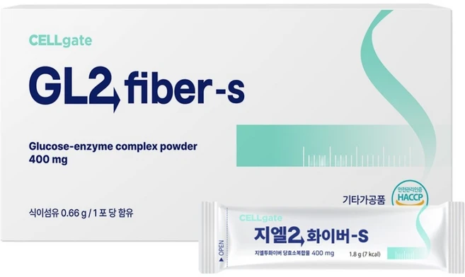 셀게이트 지엘2화이버 S 당효소복합물 난소화성 식이섬유 분말스틱 15p, 27g, 1개 - 쿠팡