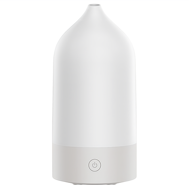 Seekis USB 七彩漸變氛圍燈/霧化水氧機/加濕器/精油自動噴香/花瓶香薰機, 單一商品, 白色