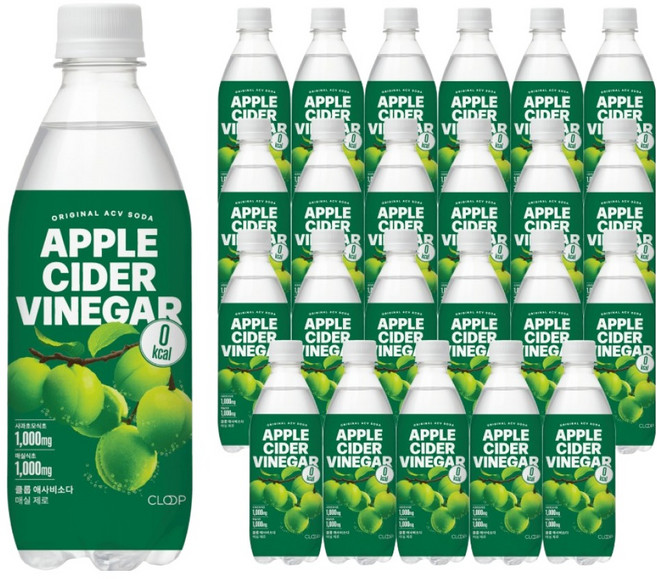 클룹 애사비소다 매실 제로, 24개, 500ml