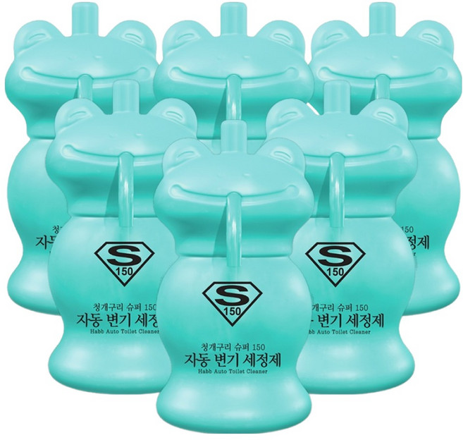 하비비 청개구리 슈퍼150 자동 변기세정제, 150g, 6개
