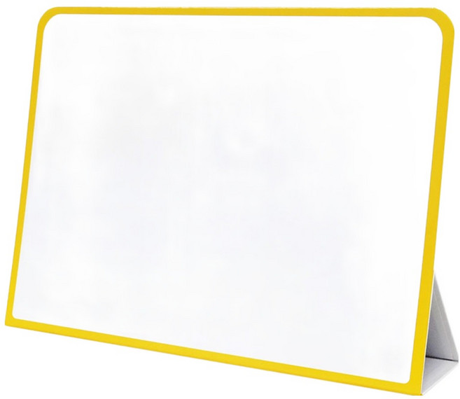 아리아띠 스탠딩 플레이 자석보드, 화이트 + 엘로우, 1개