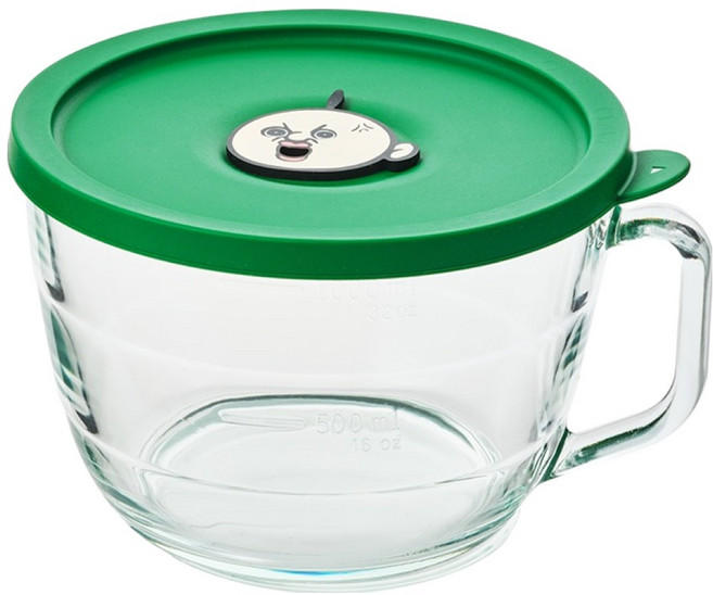 글라스락 빵빵이의 일상 스팀 폭발 누들 렌지쿡 빵빵이, 그린, 1개