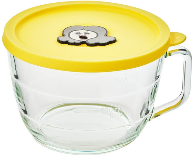 Glasslock 格拉氏洛克 Bbangbbangyi的日常 蒸氣爆發麵條微波料理碗 玉子, 黃色, 1個