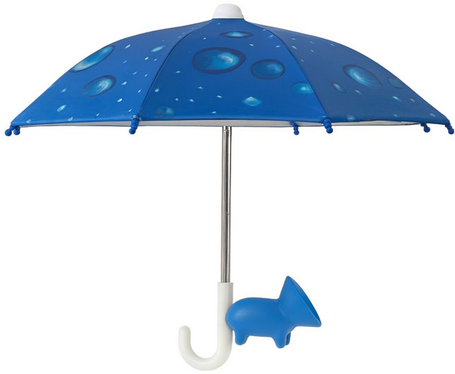 노이원 야외촬영 휴대폰 전용 촬영우산 물방울블루 + 홀더 세트 27cm, 1세트