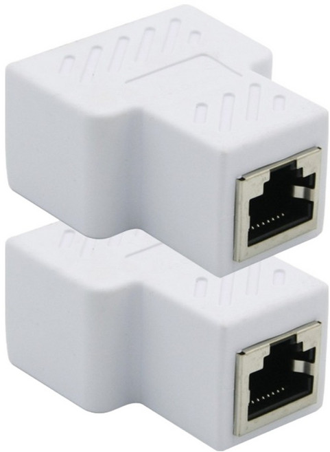 컴스 RJ45 커플러 T형 STP 연장 분할 2p, 1개, 40mm