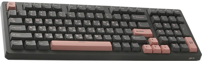 지클릭커 제주 8K 파도스위치 풀윤활 무선 블루투스 게이밍 기계식키보드, 제조사축, WK98/제주바다 무소음특주축 45g, 머큐리핑크