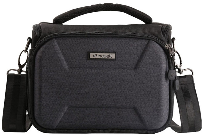 prowell 普樂威 EVA硬殼相機包側背包 休閒攝影包 相機斜背包 一機兩鏡 附防雨罩 WIN-22356, 1個, 黑色