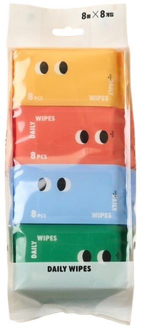 모던하우스 가방에 쏙 포켓 물티슈 8p 세트, 23g, 8개입, 1세트