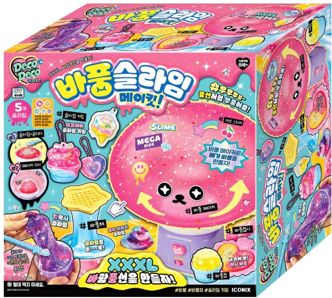 데코데코 바풍 메이킷 슬라임, 혼합색상, 1세트