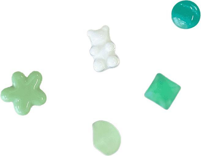 데미무드 에버그린 마그넷 5종 세트, 혼합색상, 1세트