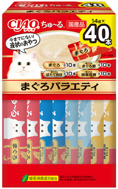 INABA CIAO 啾嚕肉泥, 1盒, 鮪魚綜合口味, 560g