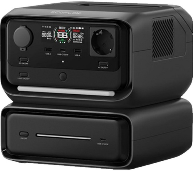 에코플로우 휴대용 캠핑용 리버3 맥스 파워뱅크, 리버3 맥스(리버3플러스+추가배터리), 그레이