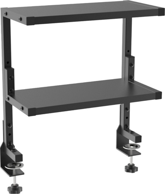 엘디엘마운트 데스크 클램프형 선반 정리 수납장 APL-FLEX GRIP CMS01, 2단