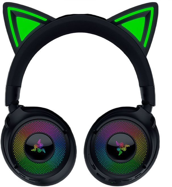 RAZER 雷蛇 北海巨妖 Kitty V3 PRO 藍芽頭戴式耳機, 黑色, RZ04-05170300-R3M1