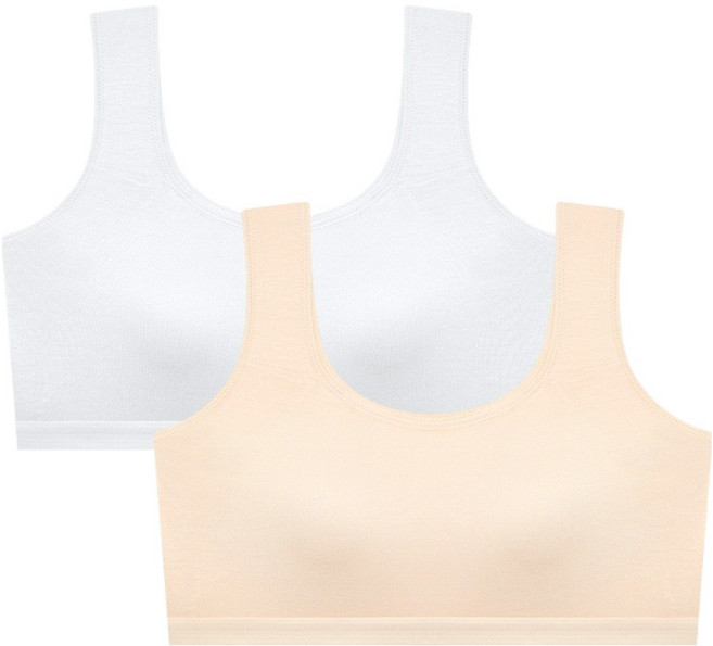 Suafam 青少年運動型3階莫代爾無袖胸罩2件組