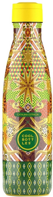 COOL BOTTLES 雙層不鏽鋼真空保溫杯, 1個, 500ml, 神秘獅子