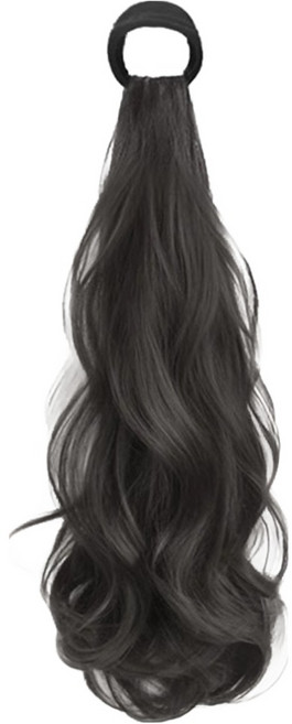 페이퍼먼츠 레이란 롱 웨이브 포니테일 헤어 피스 ONE SIZE(40cm) 12977, 네추럴 블랙, 1개